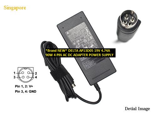 *Brand NEW* DELTA AP13D05 19V 4.74A 90W 4 PIN AC DC ADAPTER POWER SUPPLY